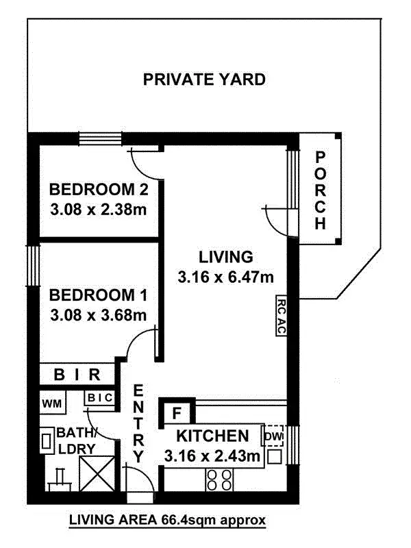 Floorplan of Homely apartment listing, 12/388 Carrington Street, Adelaide SA 5000