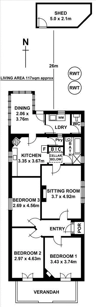 Floorplan of Homely house listing, 5 Everett Avenue, Dulwich SA 5065