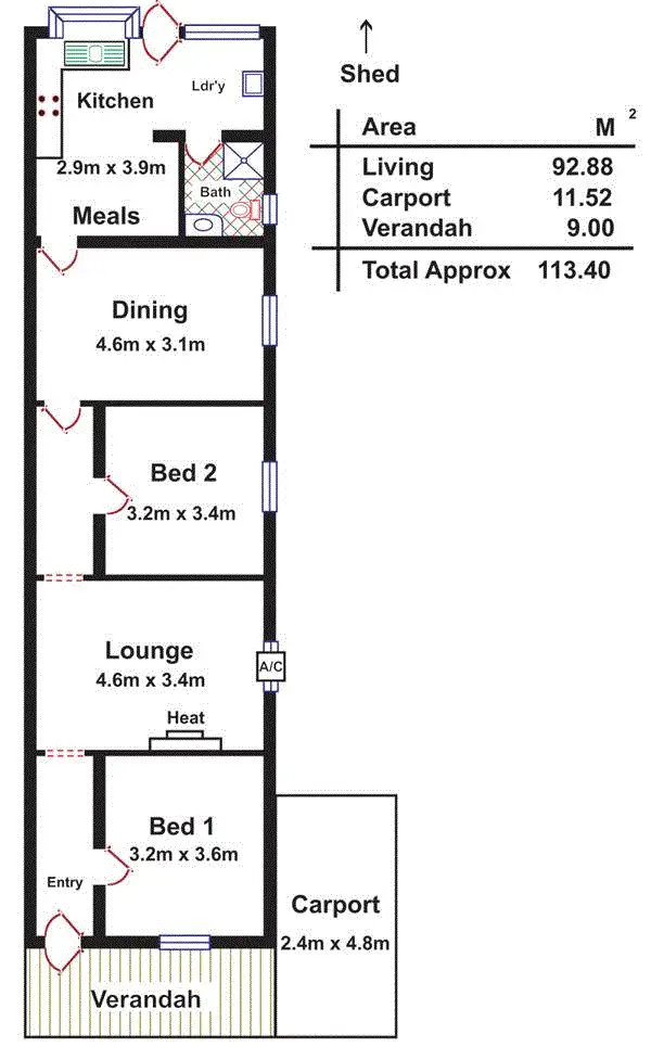 Floorplan of Homely house listing, 48 Pulsford Road, Prospect SA 5082