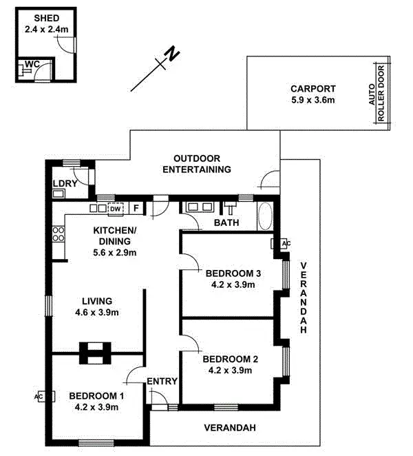 Floorplan of Homely house listing, 75 David Terrace, Woodville Park SA 5011