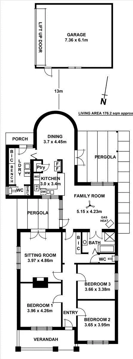 Floorplan of Homely house listing, 9 Bertram Street, Hackney SA 5069