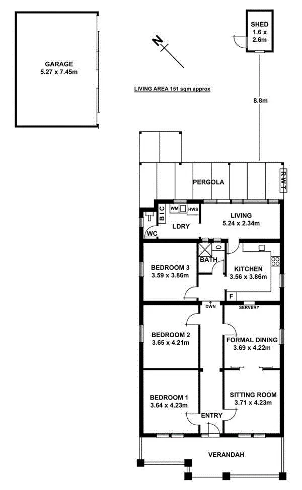Floorplan of Homely house listing, 43 Harrow Road, St Peters SA 5069