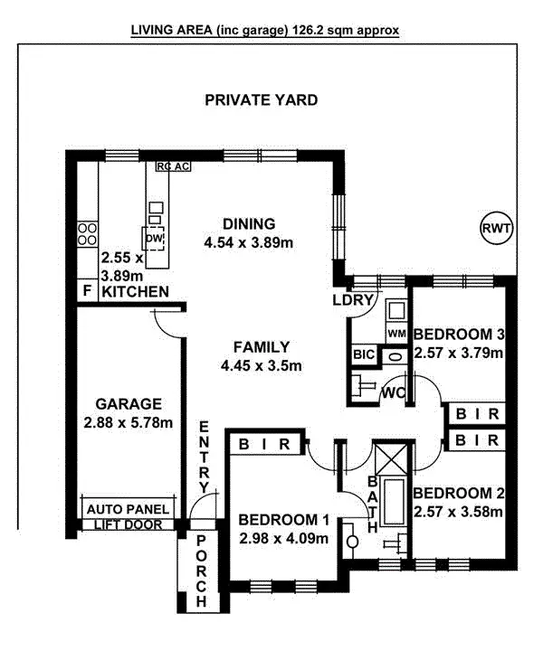 Floorplan of Homely townhouse listing, 6 Ross Street, Seacombe Gardens SA 5047