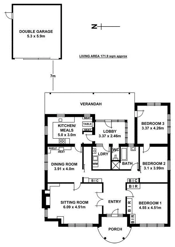 Floorplan of Homely house listing, 15 Wooltana Avenue, Myrtle Bank SA 5064