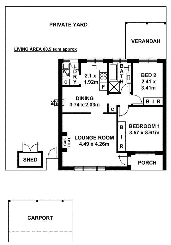 Floorplan of Homely unit listing, 4/50 Cheltenham Street, Highgate SA 5063