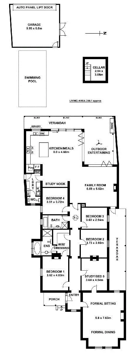 Floorplan of Homely house listing, 51 Hawkers Road, Medindie SA 5081