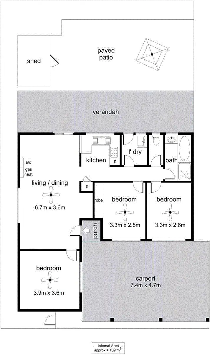 Floorplan of Homely unit listing, 4/180 St Bernards Road, Hectorville SA 5073