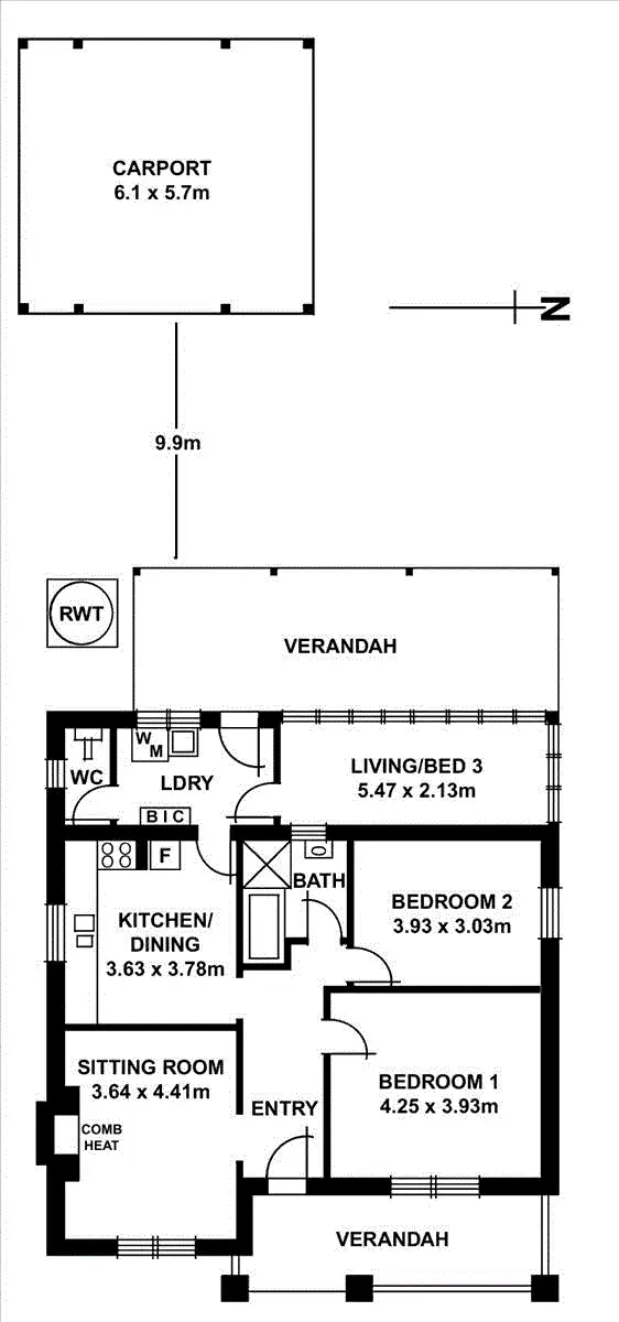 Floorplan of Homely house listing, 47 L\'Estrange Street, Glenside SA 5065