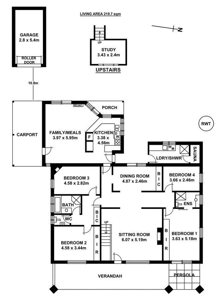 Floorplan of Homely house listing, 5 Athelney Avenue, Hackney SA 5069