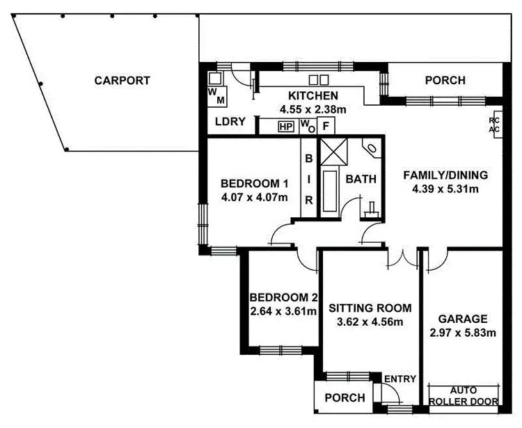 Floorplan of Homely unit listing, 1/3 Carsten Court, Teringie SA 5072