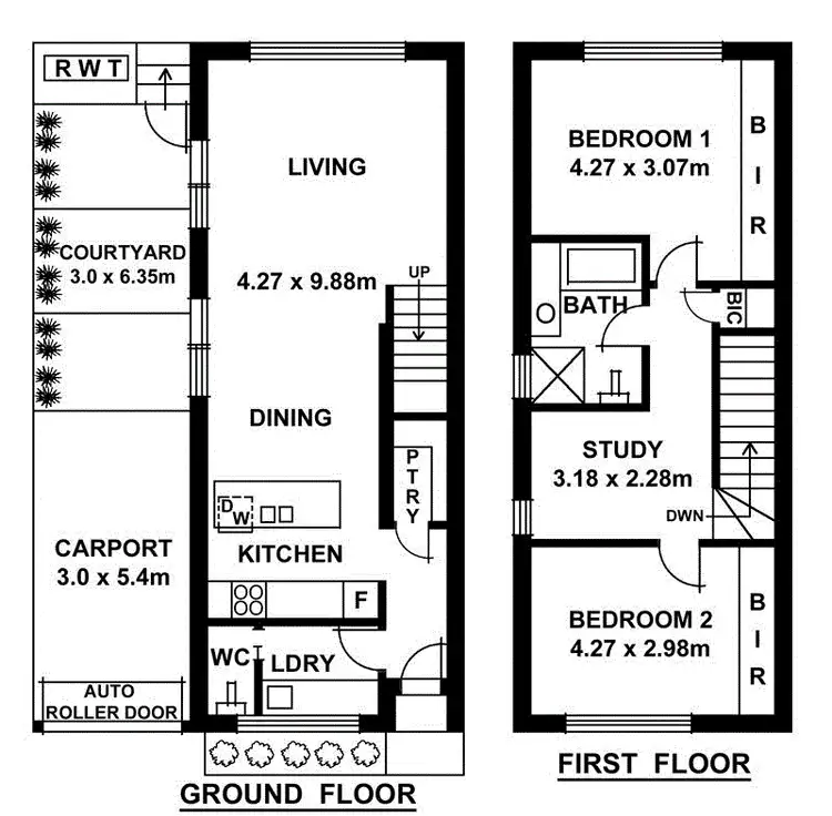 Floorplan of Homely unit listing, 3/12 Charles Street, Unley SA 5061