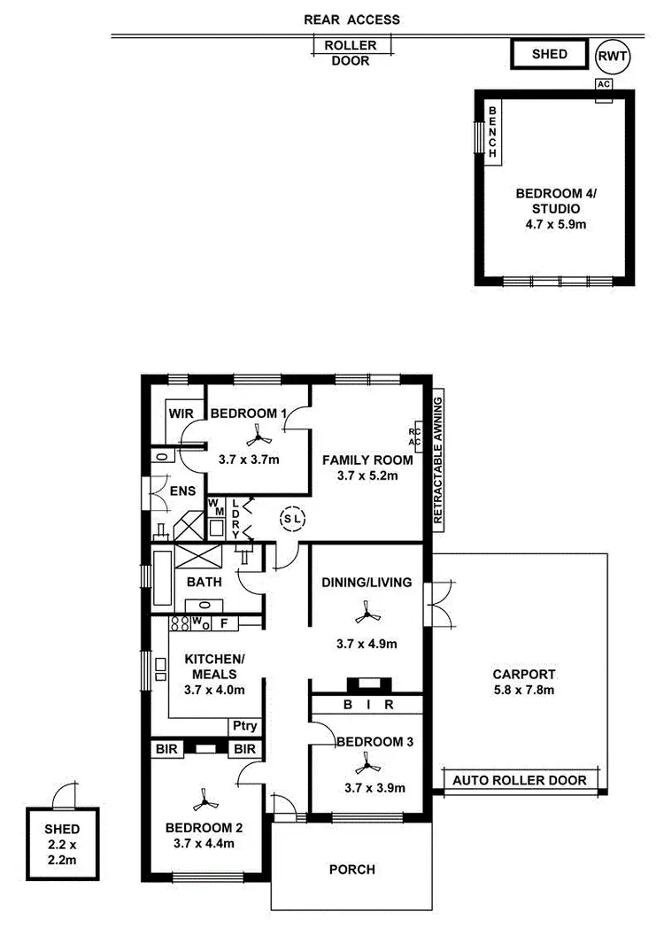 Floorplan of Homely house listing, 44 Tutt Avenue, Kingswood SA 5062