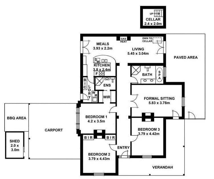 Floorplan of Homely house listing, 38 Shipsters Road, Kensington Park SA 5068