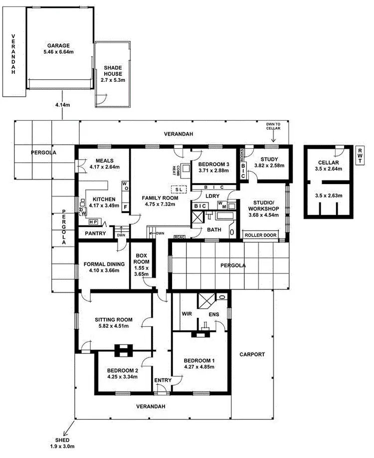 Floorplan of Homely house listing, 1 Clark Crescent, Paradise SA 5075