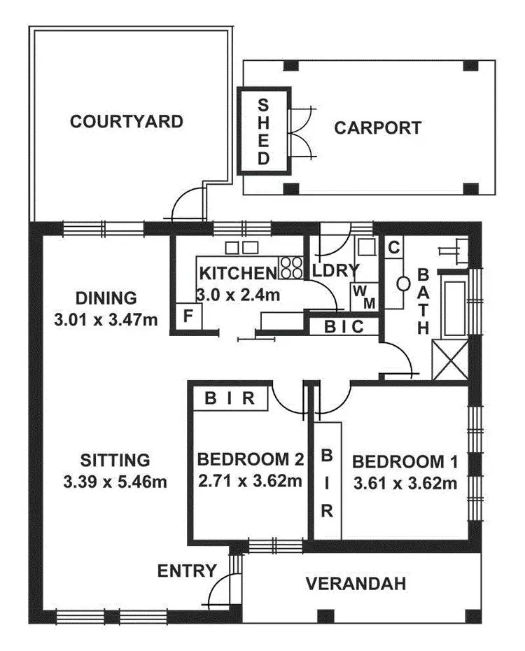 Floorplan of Homely unit listing, 6/41-43 Annesley Avenue, Trinity Gardens SA 5068