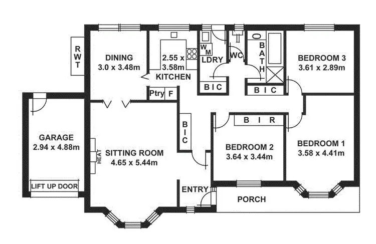 Floorplan of Homely unit listing, 1/20 Tyne Street, Gilberton SA 5081