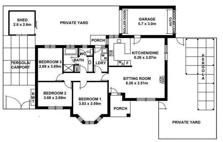 Floorplan of Homely unit listing, 1/11 Renown Avenue, Clovelly Park SA 5042