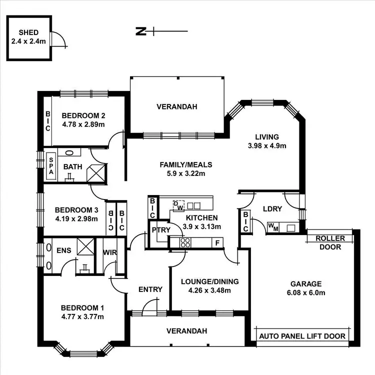 Floorplan of Homely house listing, 1A Hunt Avenue, Tranmere SA 5073
