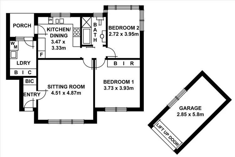 Floorplan of Homely unit listing, 2/48 Edgcumbe Terrace, Rosslyn Park SA 5072