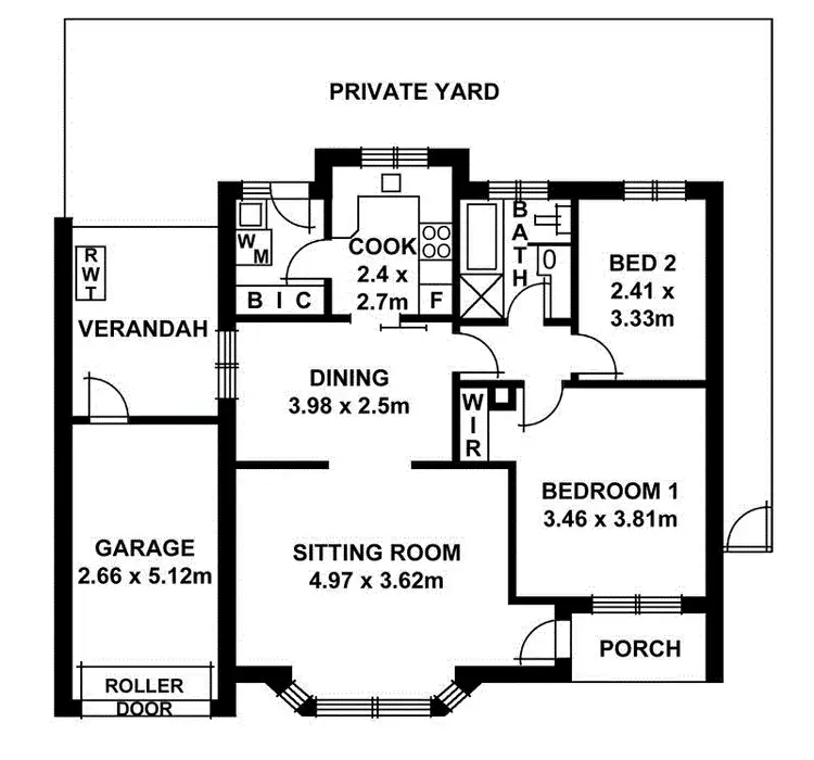 Floorplan of Homely unit listing, 2/21 Leonore Avenue, Kensington Gardens SA 5068