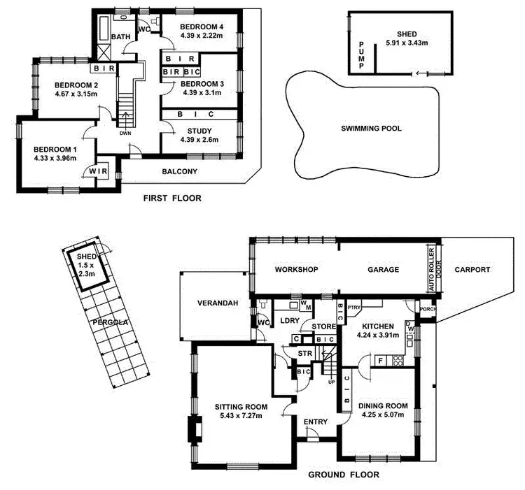 Floorplan of Homely house listing, 1 Hawthorn Crescent, Hazelwood Park SA 5066