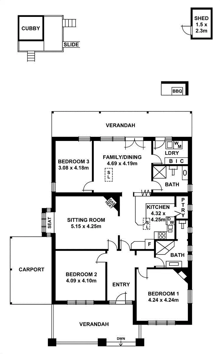 Floorplan of Homely house listing, 41 Fisher Street, Myrtle Bank SA 5064