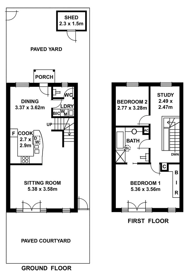 Floorplan of Homely townhouse listing, 7/59 Bridge Street, Kensington SA 5068
