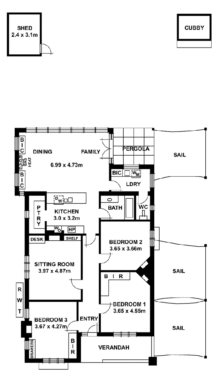 Floorplan of Homely house listing, 34 Swift Avenue, Dulwich SA 5065