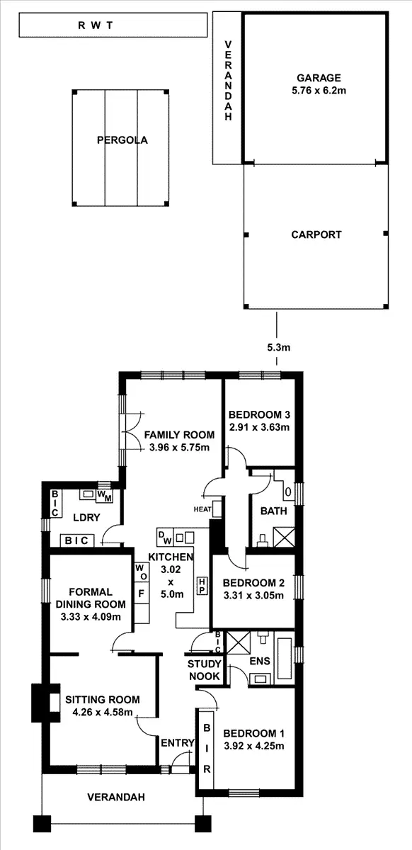 Floorplan of Homely house listing, 12 Vauxhall Street, Erindale SA 5066