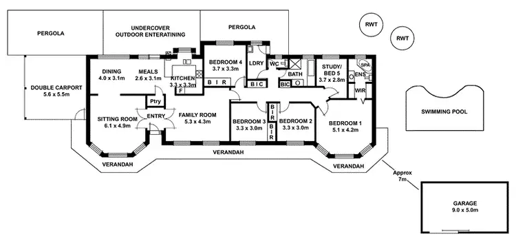 Floorplan of Homely house listing, 7 Surrey Street, Hawthorndene SA 5051