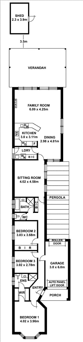 Floorplan of Homely semi-detached listing, 21A Kitchener Street, Netherby SA 5062