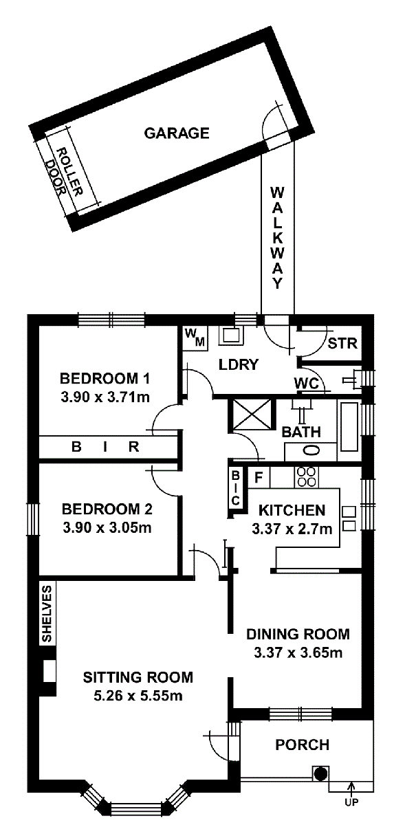 Floorplan of Homely unit listing, 1/23 Smith Street, Walkerville SA 5081