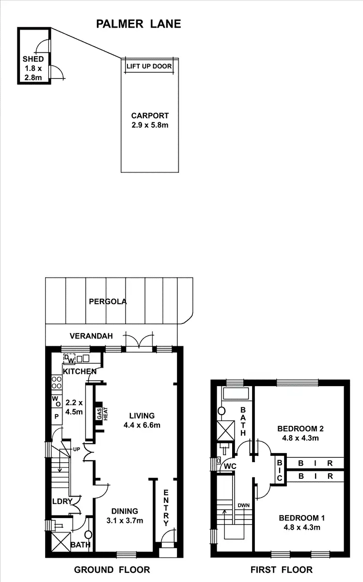 Floorplan of Homely townhouse listing, 154 Kermode Street, North Adelaide SA 5006