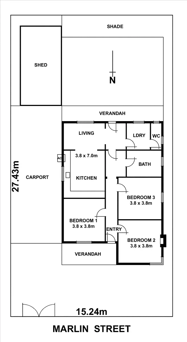Floorplan of Homely house listing, 7 Malin Street, Semaphore Park SA 5019