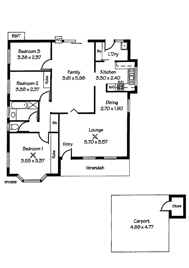 Floorplan of Homely unit listing, 5/2 Cross Street, Fullarton SA 5063