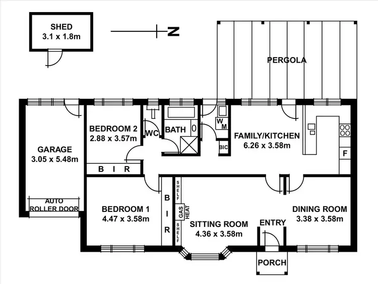 Floorplan of Homely semi-detached listing, 35 Seaforth Avenue, Hazelwood Park SA 5066