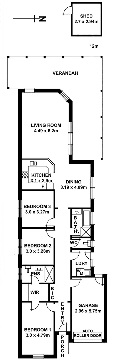 Floorplan of Homely house listing, 40A Boss Avenue, Marleston SA 5033