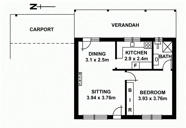 Floorplan of Homely unit listing, 1/28 Kitchener Street, Netherby SA 5062
