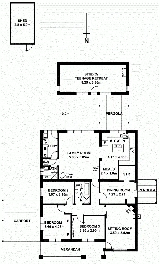 Floorplan of Homely house listing, 8 Tutt Avenue, Kingswood SA 5062