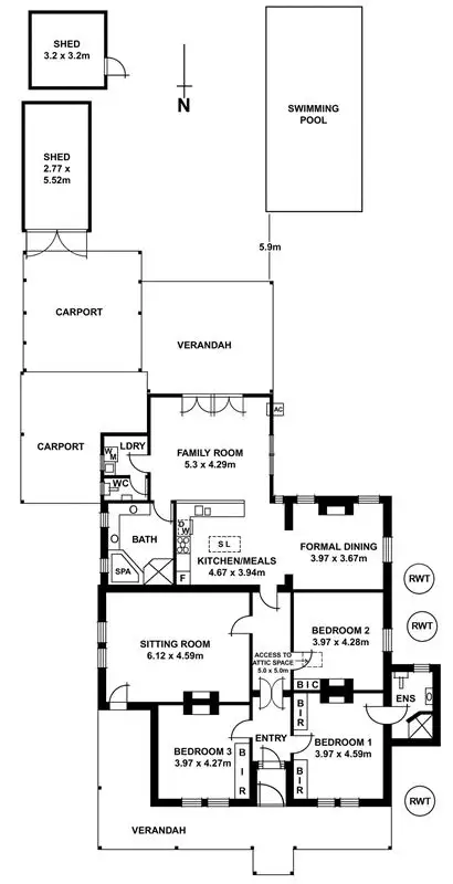 Floorplan of Homely house listing, 27 Daphne Street, Prospect SA 5082