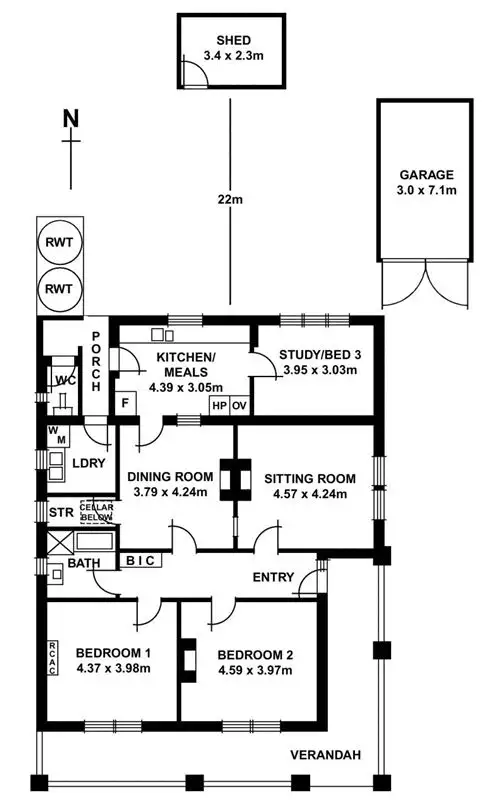 Floorplan of Homely house listing, 19 Elizabeth Street, Torrensville SA 5031