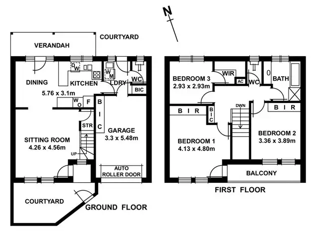 Floorplan of Homely townhouse listing, 3 32 Park Terrace, Gilberton SA 5081