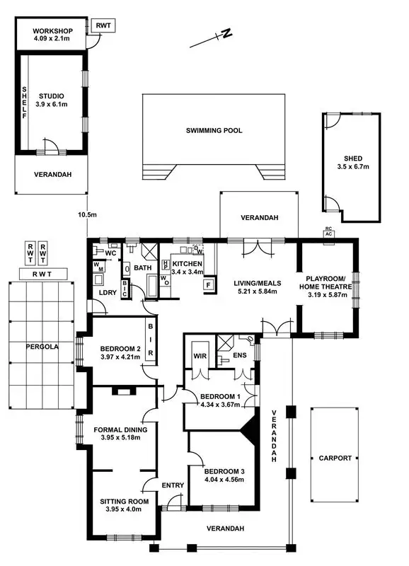 Floorplan of Homely house listing, 2 Third Avenue, St Peters SA 5069