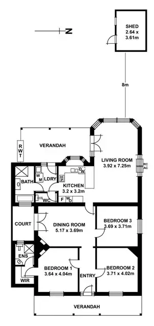 Floorplan of Homely house listing, 14 Wellington Terrace, Fullarton SA 5063