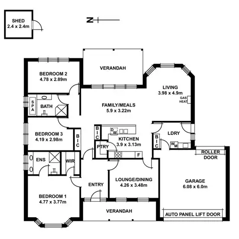Floorplan of Homely house listing, 1A Hunt Avenue, Tranmere SA 5073