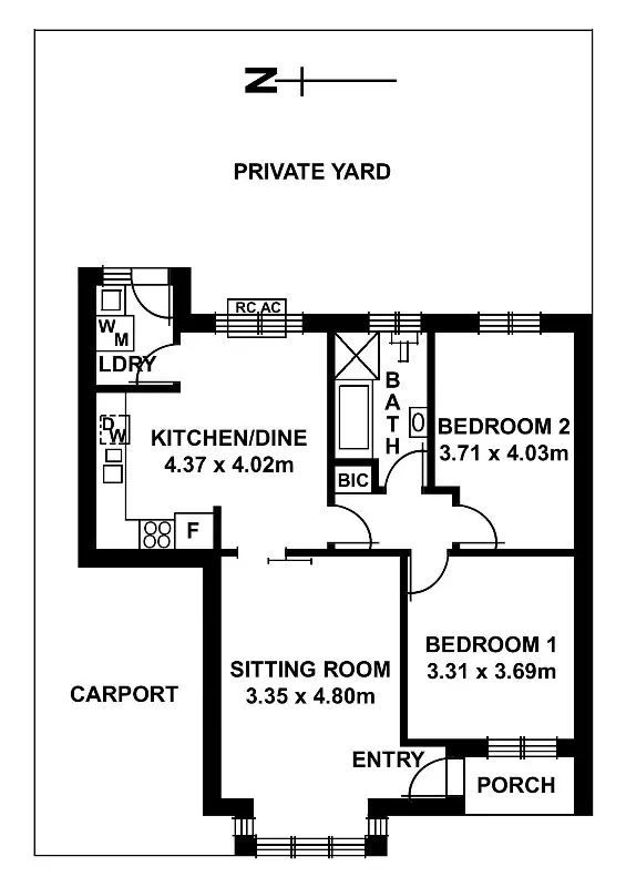 Floorplan of Homely unit listing, 2/18 Tudor Street, Dulwich SA 5065