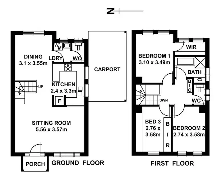 Floorplan of Homely townhouse listing, 7/490 Portrush Road, St Georges SA 5064