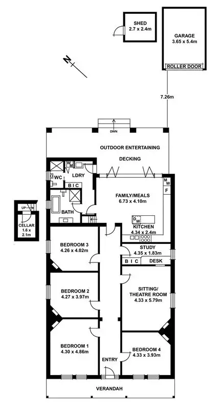 Floorplan of Homely villa listing, 17 Alfred Street, Walkerville SA 5081