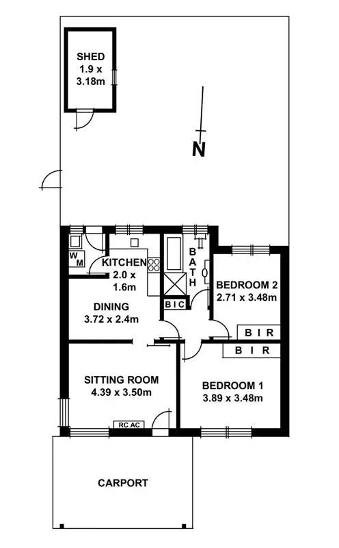 Floorplan of Homely unit listing, 2/4 Hammond Street, Clarence Park SA 5034