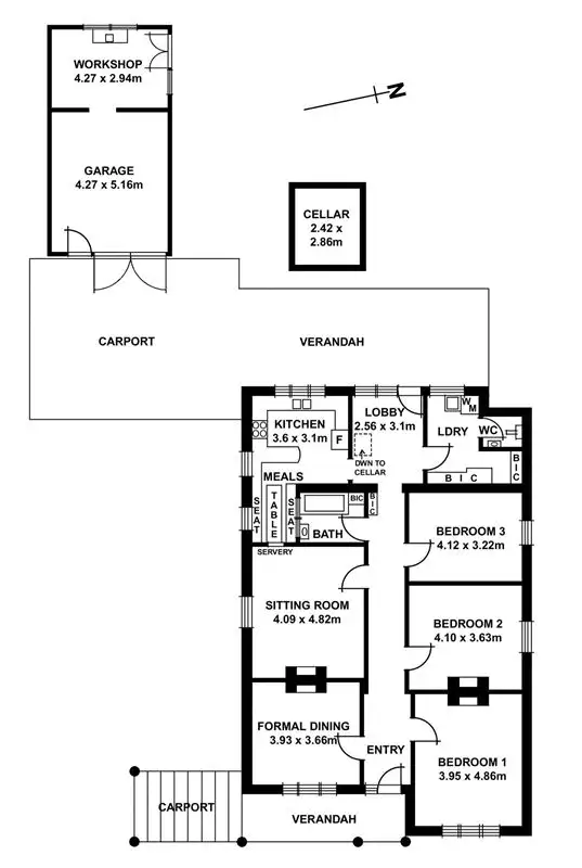 Floorplan of Homely house listing, 124 First Avenue, Joslin SA 5070